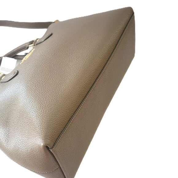 Coach CR156 Refined Pebbled Leather Georgia Satchel Crossbody Handbag Dark Stone - Picture 6 of 7